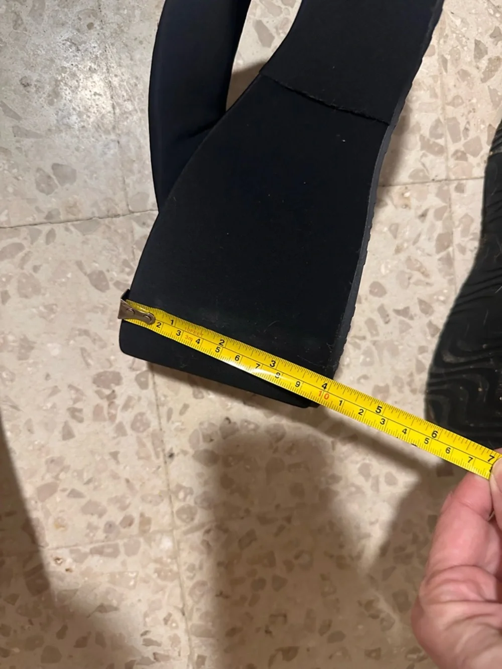 Zara Black Platform Wedge Sandals